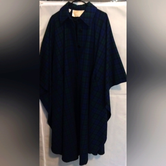 Pristine Pendleton 🔷Tartan Jacket/Cape 100% Virgin Wool - Picture 12 of 15